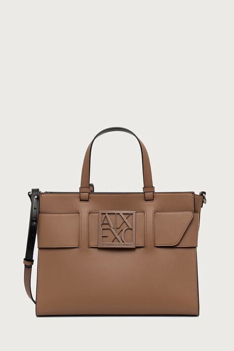 Armani Exchange torebka damska z imitacji skóry beżowa 942689 0A874