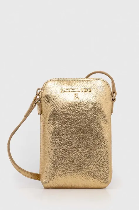 Шкіряна сумка Patrizia Pepe колір золотий
