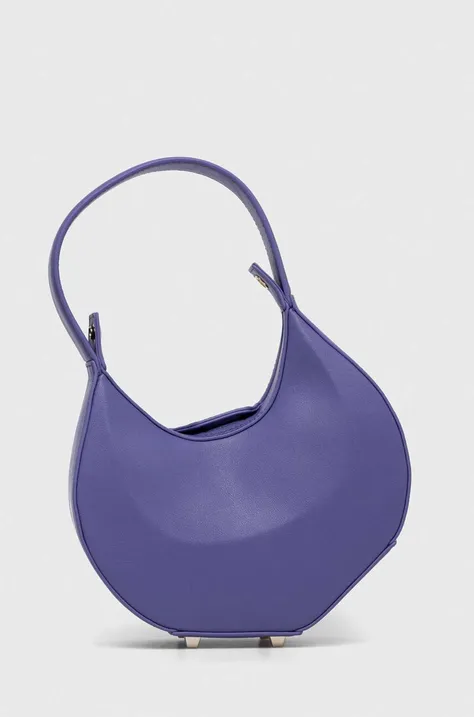 Δερμάτινη τσάντα Patrizia Pepe χρώμα: μπεζ