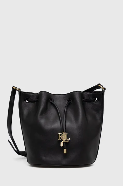 Шкіряна сумочка Lauren Ralph Lauren колір чорний