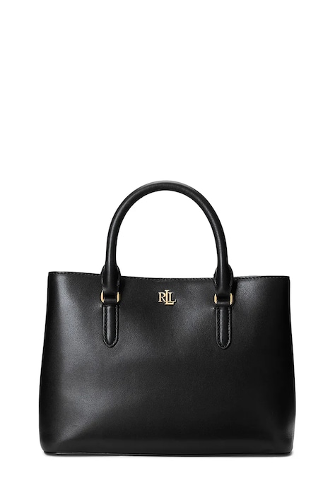 Lauren Ralph poșetă de piele culoarea negru 431877000000
