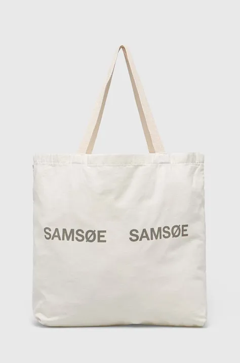 Τσάντα Samsoe Samsoe χρώμα: μπεζ