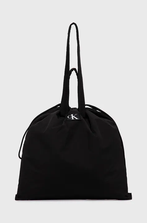 Dvostranska torba Calvin Klein Jeans črna barva