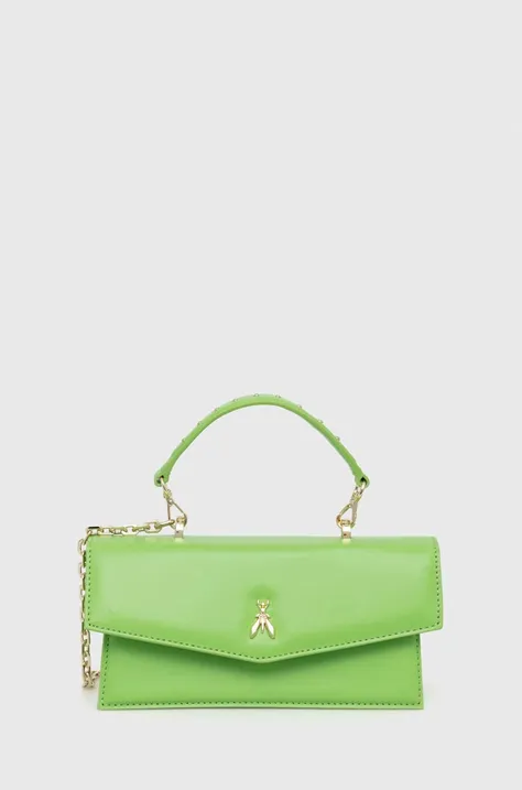 Δερμάτινη τσάντα Patrizia Pepe χρώμα: πράσινο