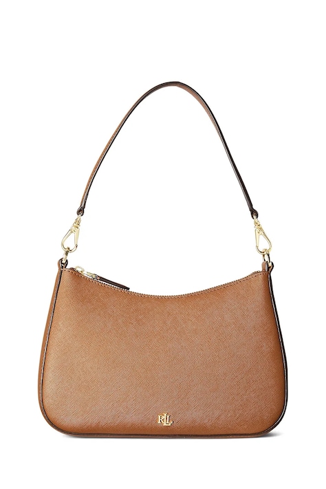 Kožna torba Lauren Ralph Lauren boja: smeđa, 431883768007