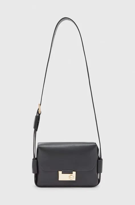Шкіряна сумочка AllSaints колір чорний