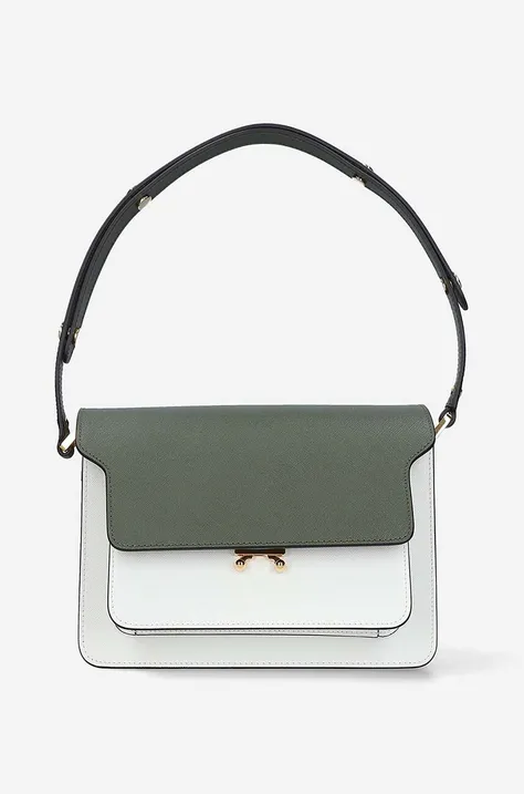 Marni leather handbag green color
