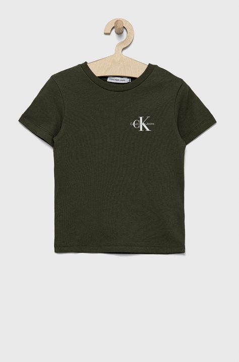 Calvin Klein Jeans t-shirt bawełniany dziecięcy IB0IB01231.9BYY