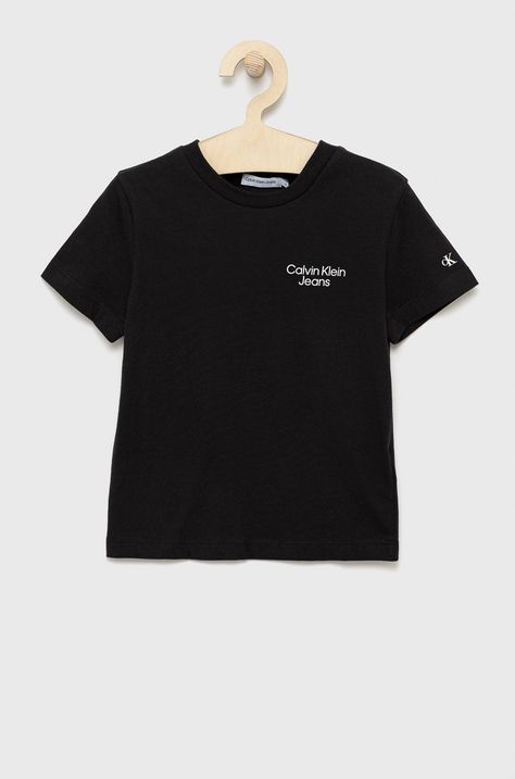 Calvin Klein Jeans t-shirt bawełniany dziecięcy IB0IB01319.9BYY