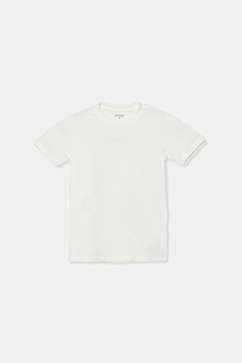 Детска тениска Guess в бяло с апликация