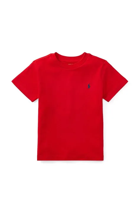 Παιδικό βαμβακερό μπλουζάκι Polo Ralph Lauren χρώμα: κόκκινο