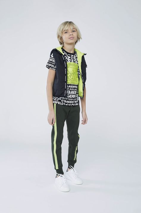 Dětské bavlněné tričko Karl Lagerfeld