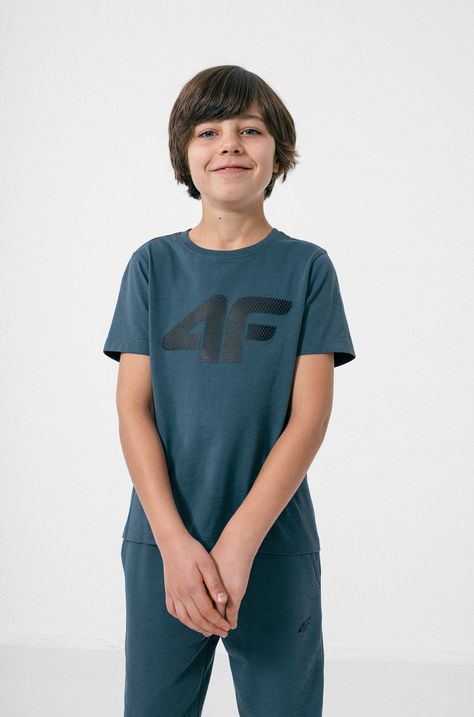 Dječja pamučna majica kratkih rukava 4F