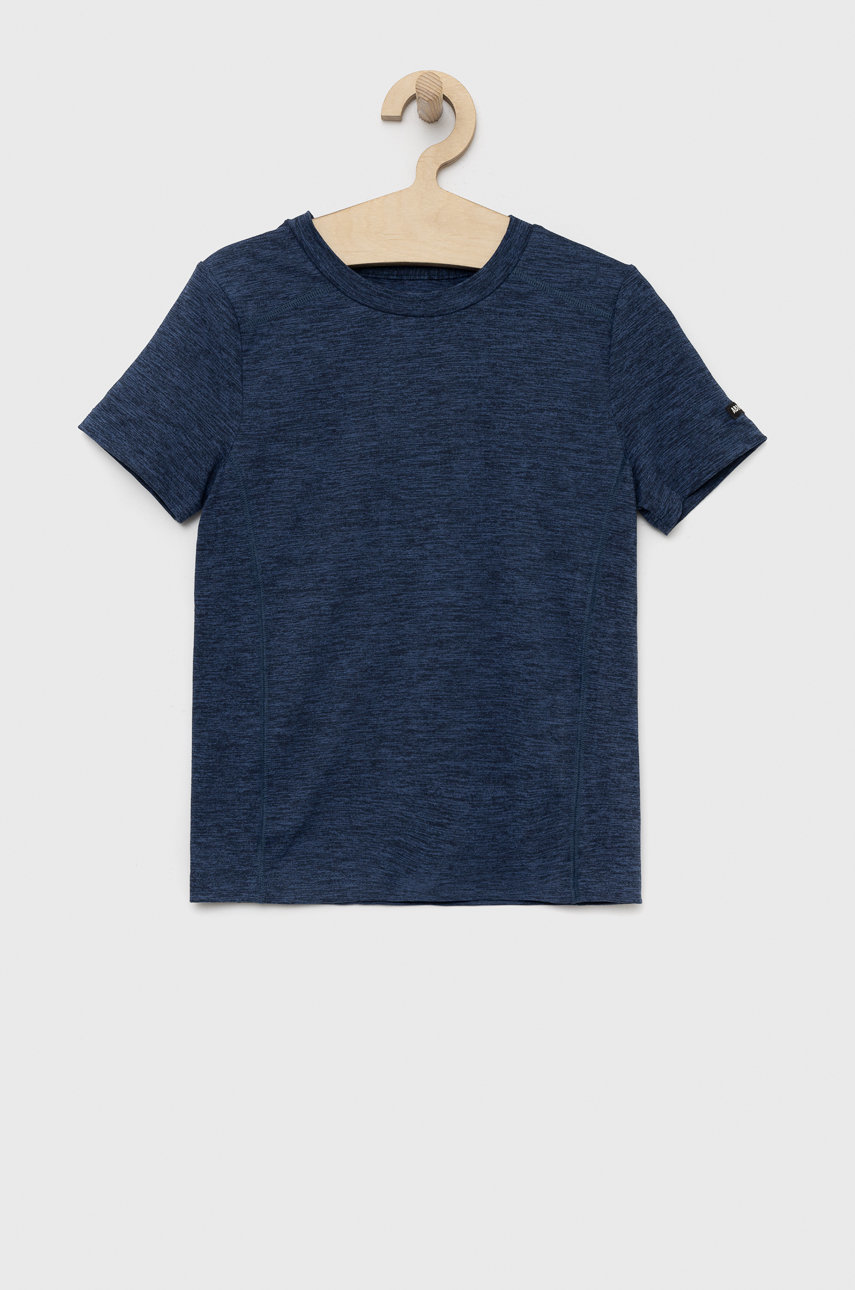 Abercrombie & Fitch t-shirt dziecięcy kolor granatowy melanżowy