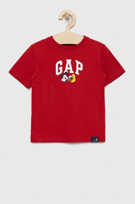 Otroška bombažna kratka majica GAP X Disney