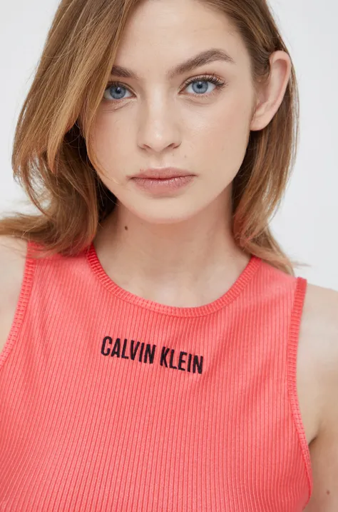 Calvin Klein top damski kolor pomarańczowy