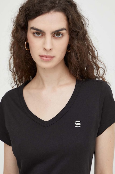 G-Star tricou din bumbac femei, culoarea negru