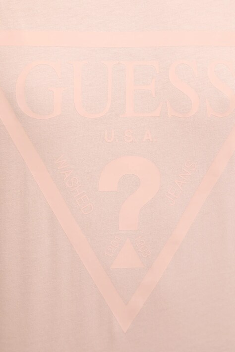 Бавовняна футболка Guess ADELE — AW22-TSD06G, помаранчевий — фото 5