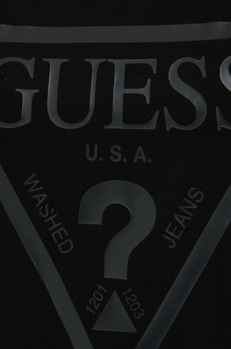 Бавовняна футболка Guess — AW22-TSD06G, чорний — фото 5