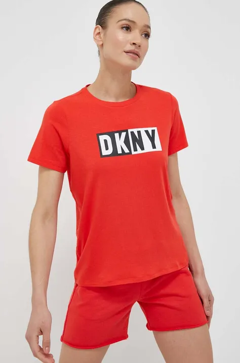 Majica kratkih rukava Dkny za žene, boja: crvena