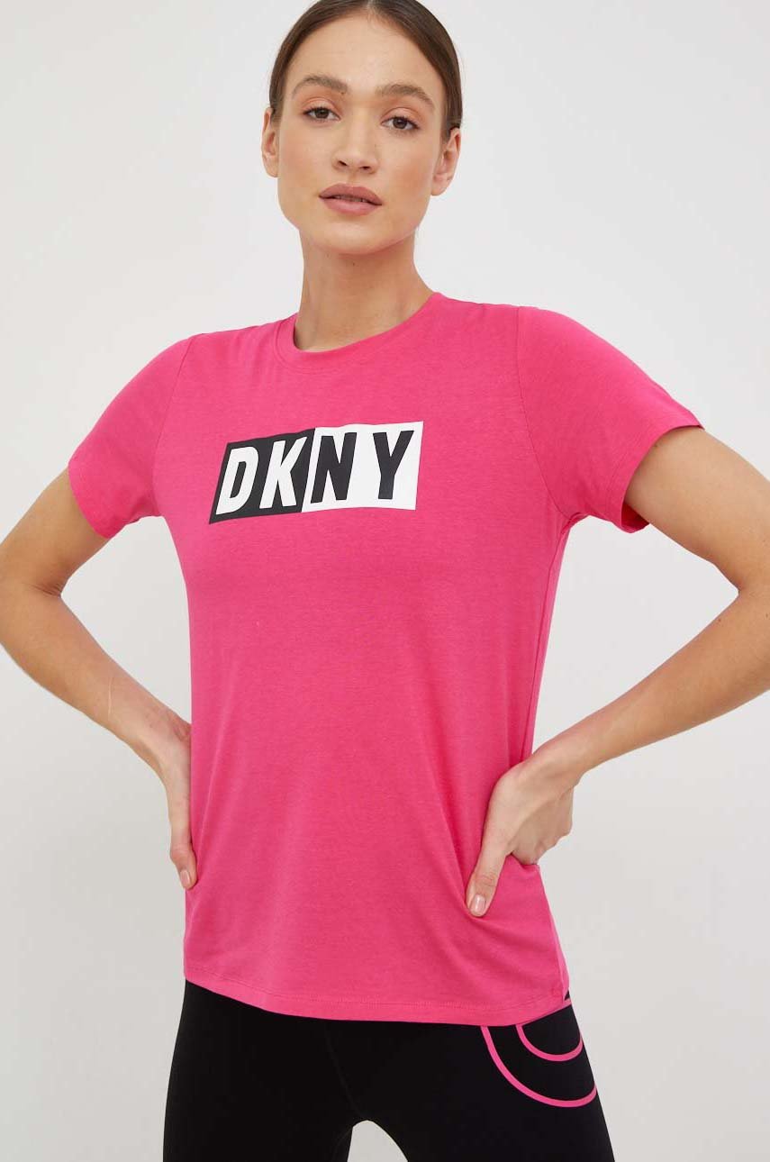 Dkny t-shirt damski kolor różowy DP2T5894