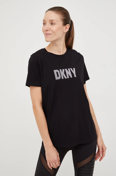 Μπλουζάκι DKNY χρώμα: μαύρο