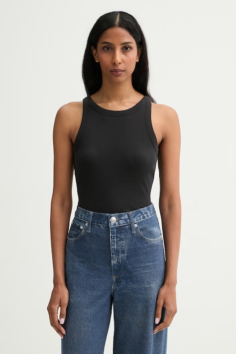 Levi's top ženski bombažen črn