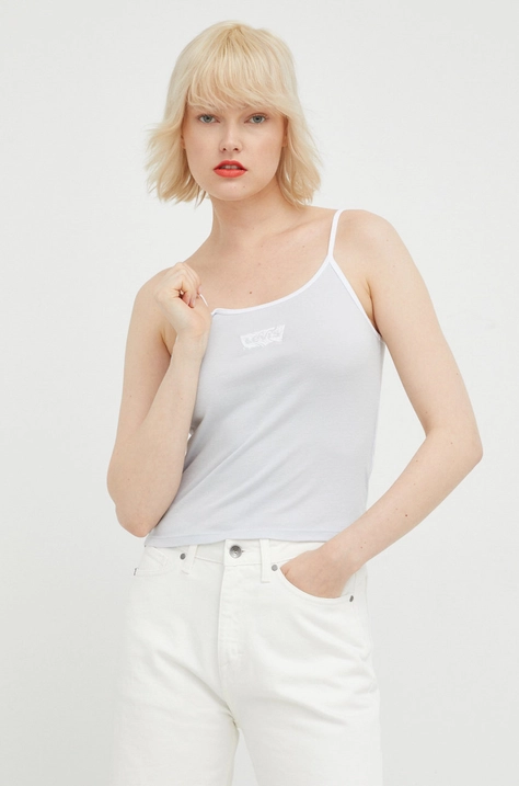 Levi's top din bumbac culoarea gri