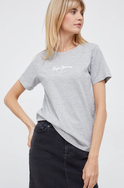 Pepe Jeans t-shirt damski kolor szary