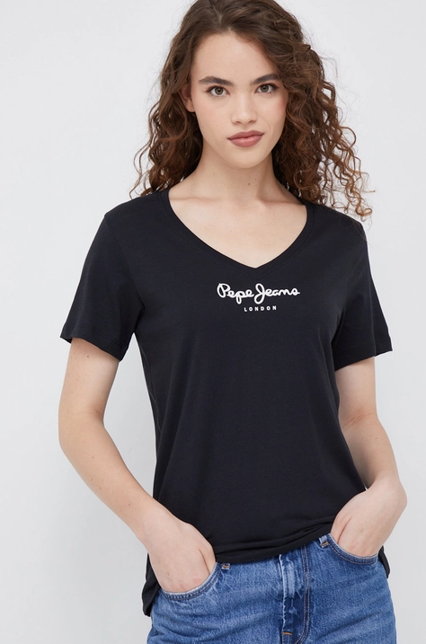 Pepe Jeans t-shirt bawełniany kolor czarny