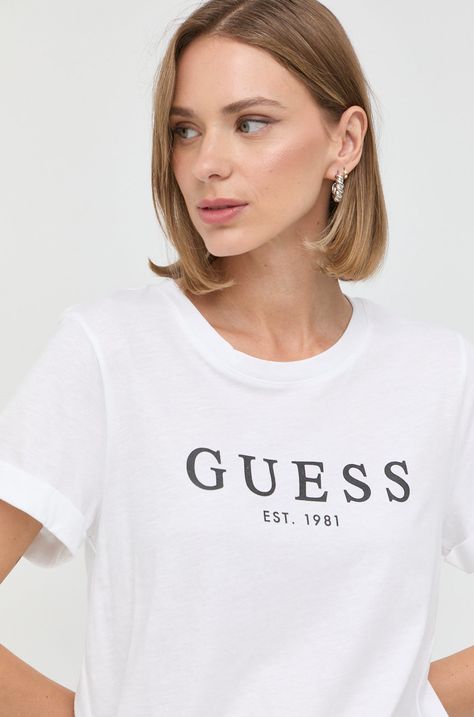Bavlněné tričko Guess
