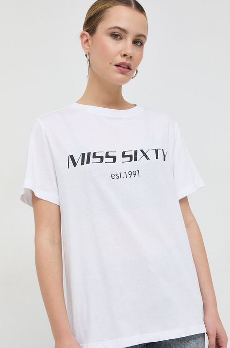 Bombažna kratka majica Miss Sixty