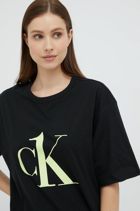 Bombažna spalna srajca Calvin Klein Underwear