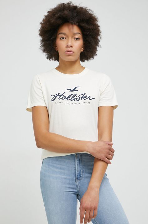 Bavlněné tričko Hollister Co.