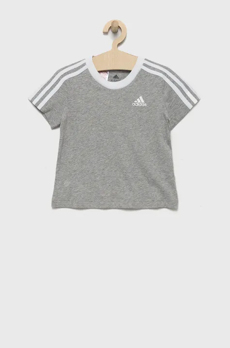 adidas Performance t-shirt bawełniany dziecięcy kolor szary