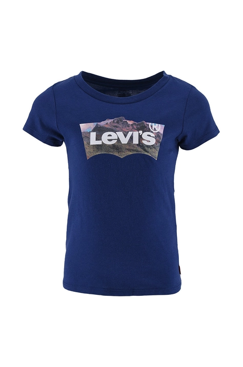 Levi's t-shirt bawełniany dziecięcy kolor granatowy