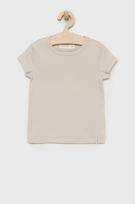Παιδικό μπλουζάκι Abercrombie & Fitch χρώμα: μπεζ