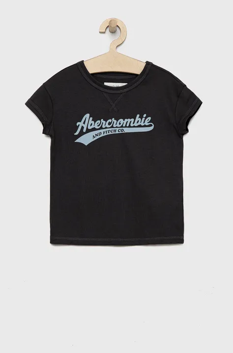 Abercrombie & Fitch t-shirt dziecięcy kolor szary