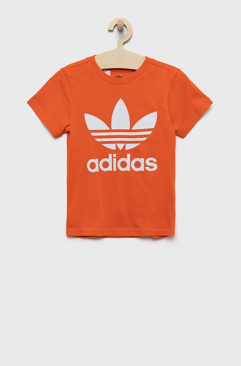 Детская хлопковая футболка adidas Originals