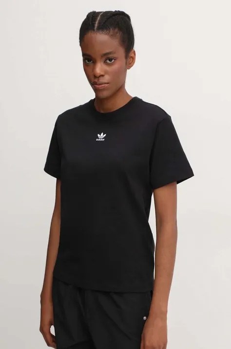 Dječja pamučna majica kratkih rukava adidas Originals Tee Regular boja: crna