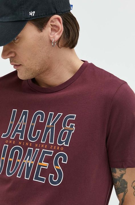 βαμβακερό μπλουζάκι Jack & Jones