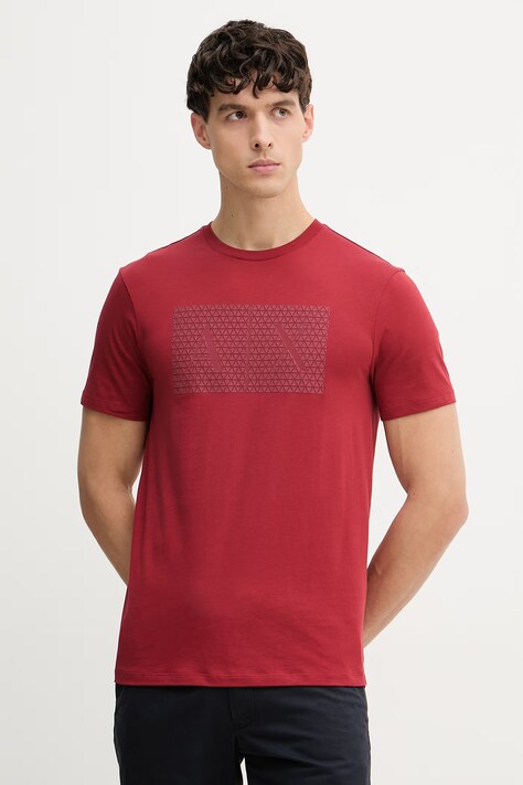 Armani Exchange T-shirt męski bawełniany czerwony 8NZTCK Z8H4Z