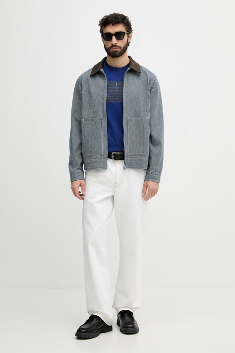 Armani Exchange футболка чоловіча бавовняна — AW22-TSM0CA, блакитний — фото 2