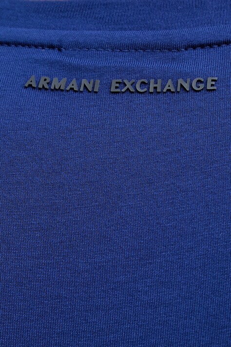 Armani Exchange футболка чоловіча бавовняна — AW22-TSM0CA, блакитний — фото 5