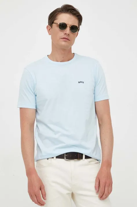 Bavlnené tričko BOSS BOSS ATHLEISURE jednofarebné