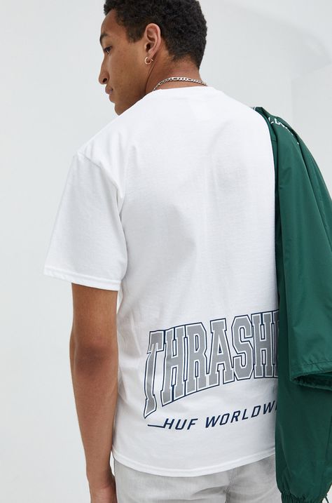 Bombažna kratka majica HUF X Trasher