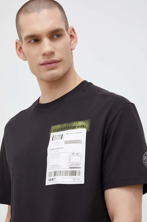 Puma t-shirt bawełniany kolor czarny z aplikacją 536315-01