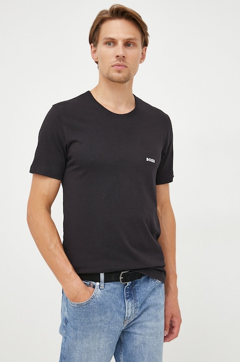 BOSS T-shirt bawełniany (3-pack) TShirt RN 3P Classic gładki 50475284