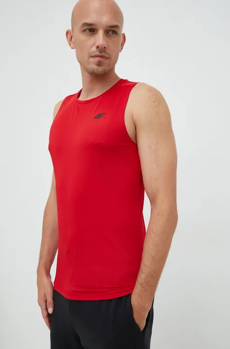 4F t-shirt treningowy kolor czerwony