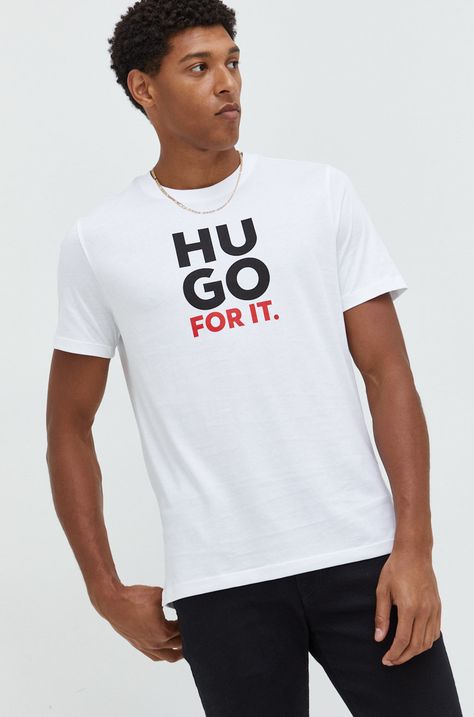 HUGO t-shirt bawełniany